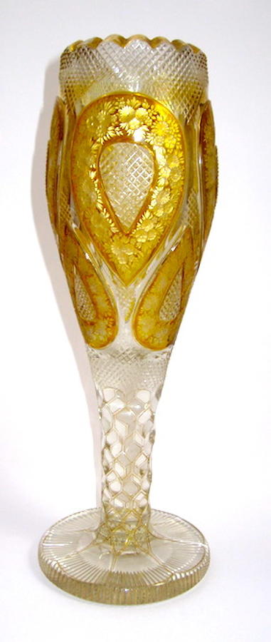 Antique Moser Glass Vase