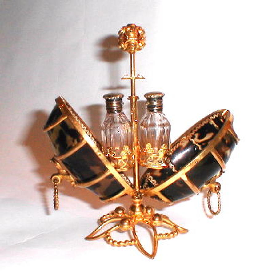 A French Tortoiseshell Perfume Set.
