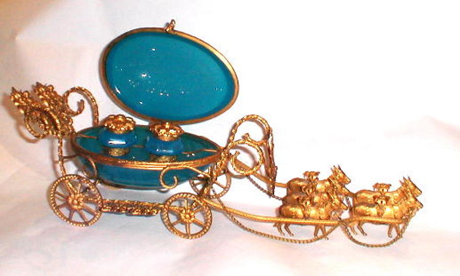 Antique Opaline Glass Carriage