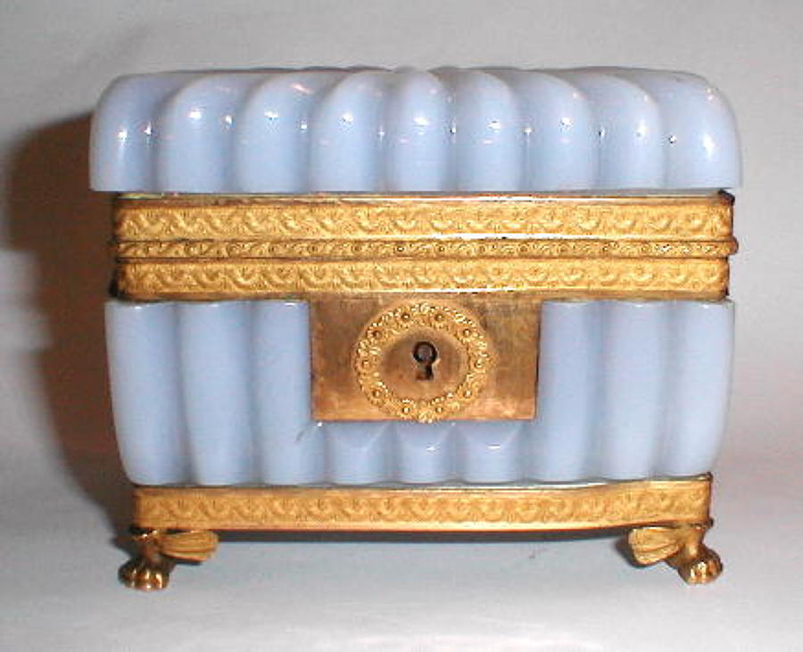 Charles X Bulle de Savon Opaline Glass Casket