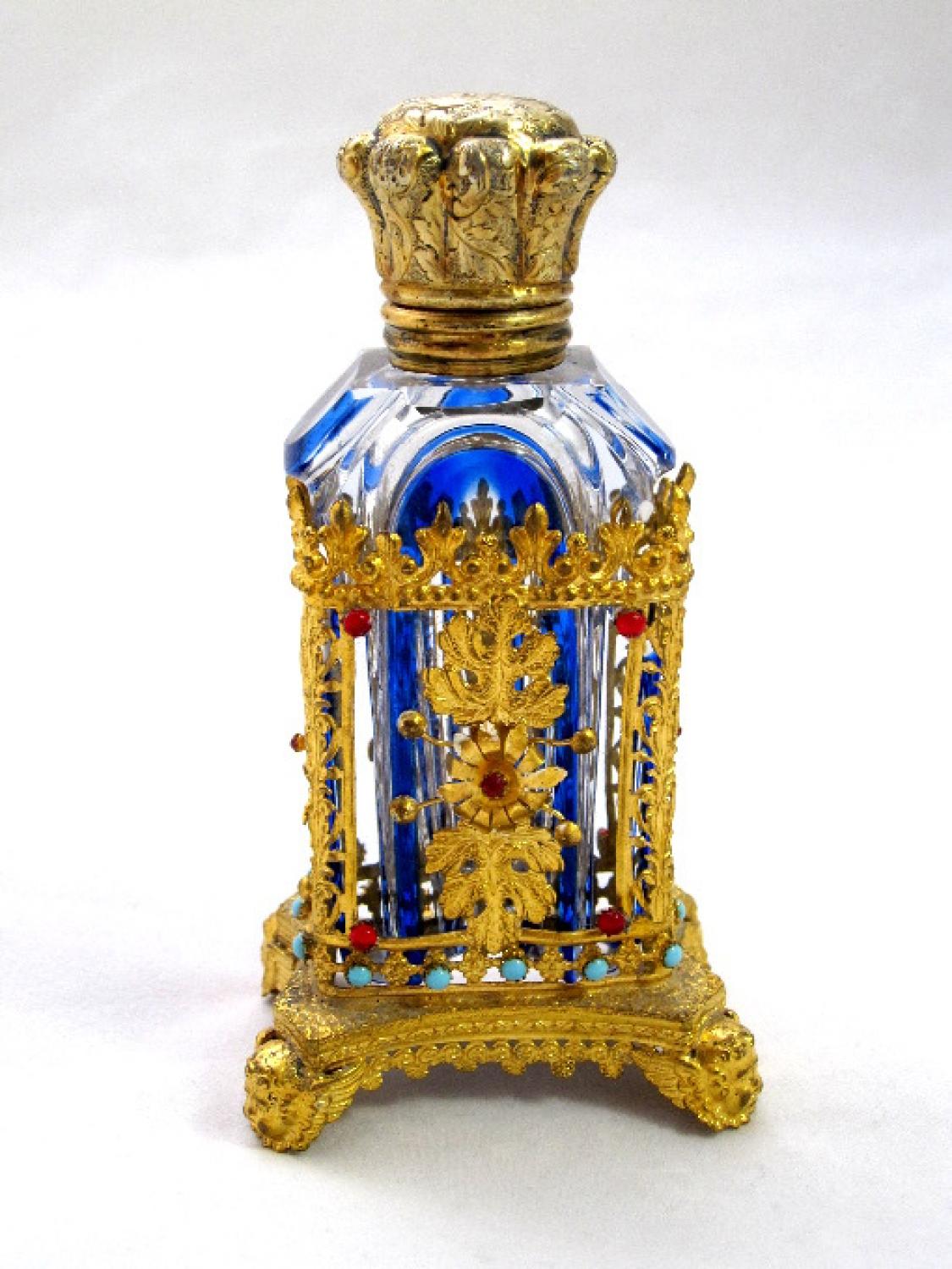 Palais Royal Blue 'Jewelled' Perfume Bottle