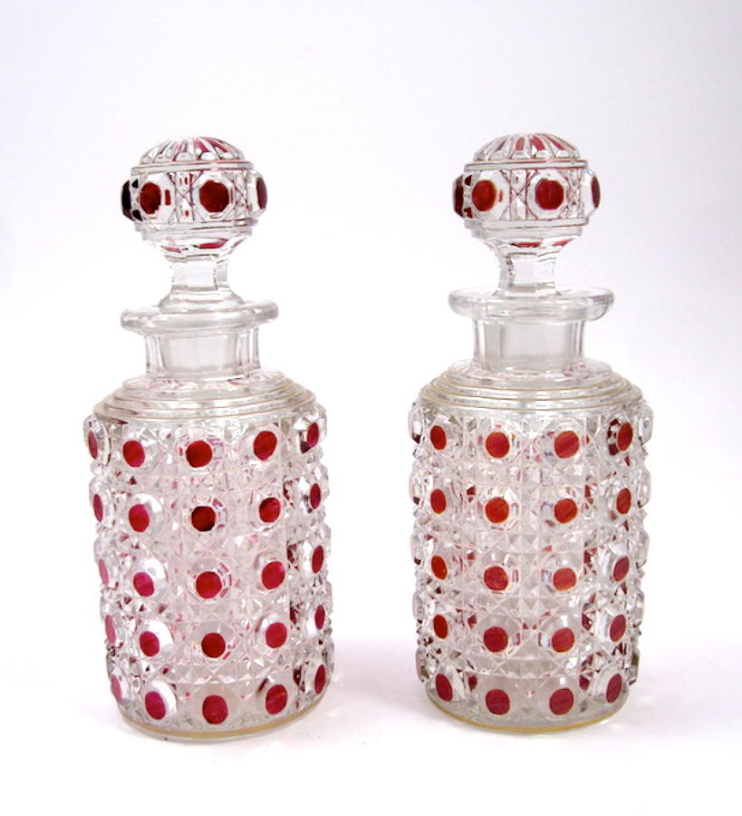 Antique Pair of Baccarat Scent Bottles