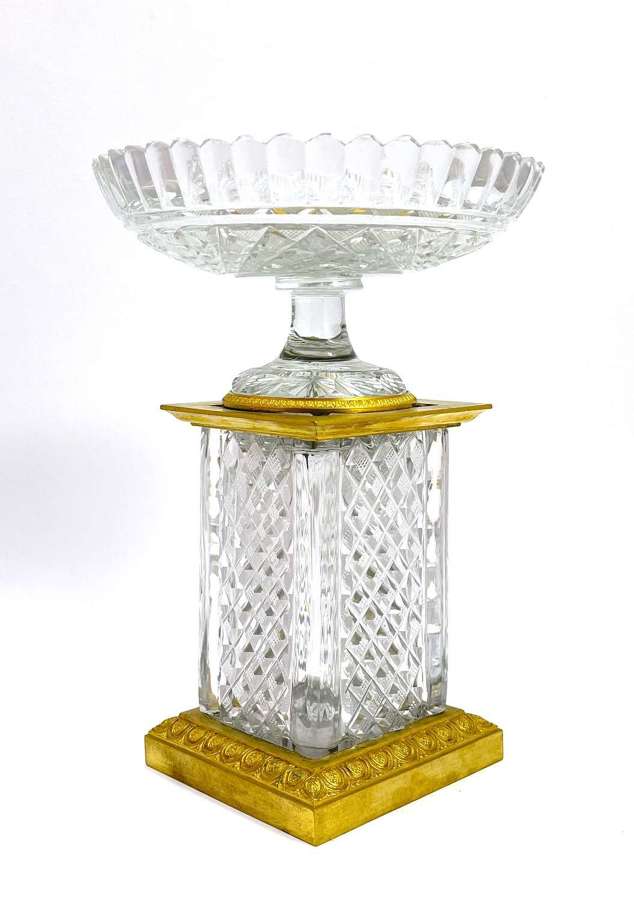 Exceptional Antique BACCARAT Cut Crystal and Dore Bronze Centrepiece