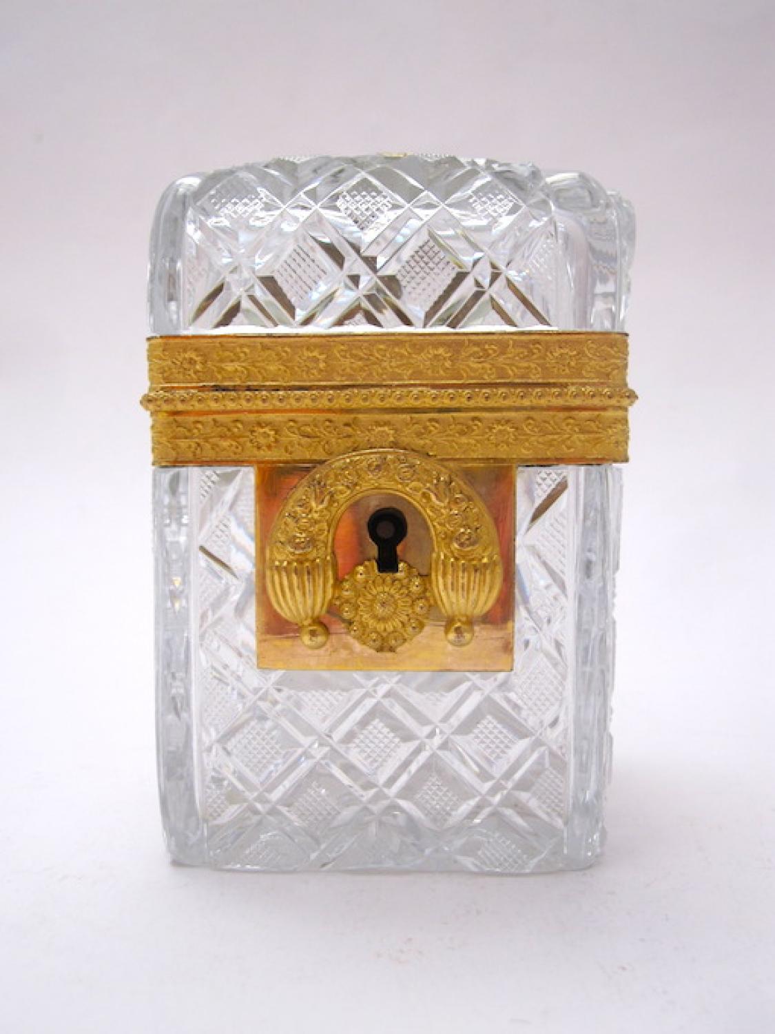 Baccarat Charles X Cut Crystal Casket Box