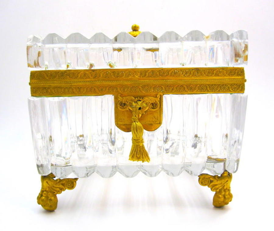 Exceptional Antique BACCARAT Crystal Casket
