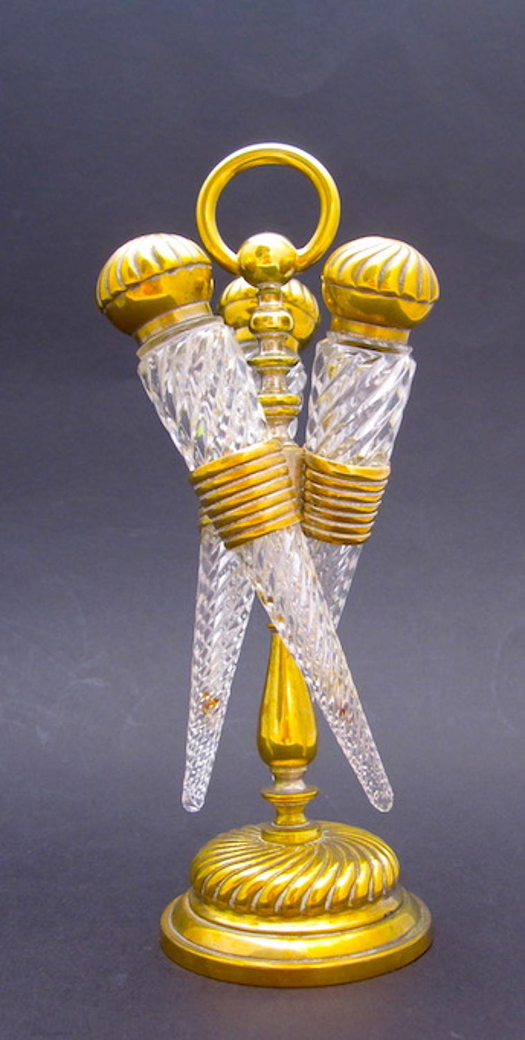 Antique Baccarat Triple Cut Crystal Perfume Set