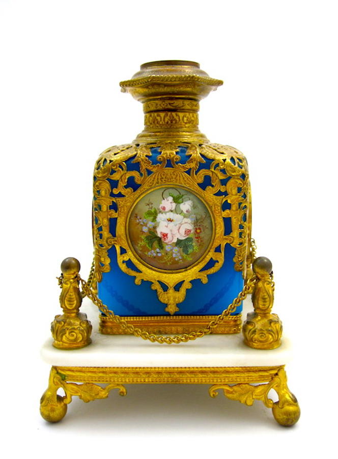 Antique Palais Royal Perfume Bottle and Stand