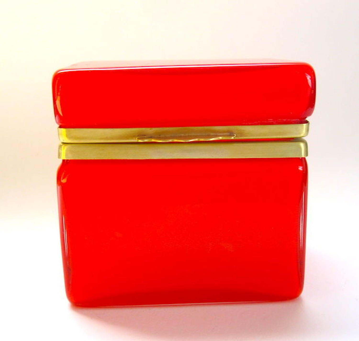 Rare Murano Red Casket Box