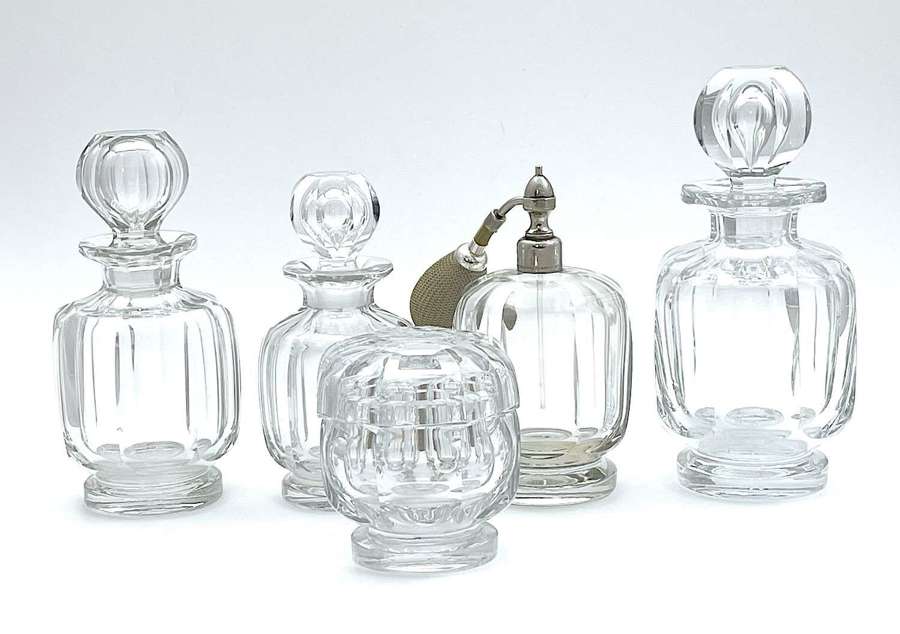 Antique Signed BACCARAT Crystal Perfume Set