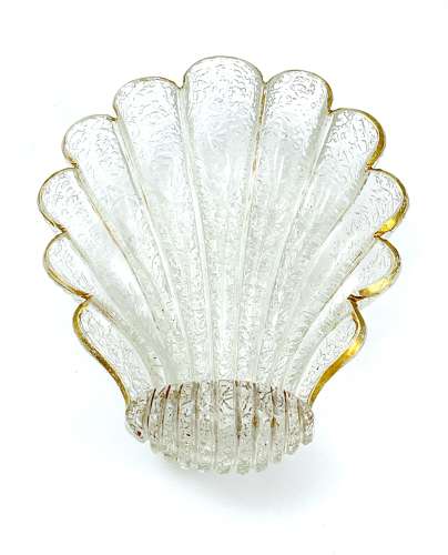 A Set of 3 Antique Cut Crystal Glass Shell Shaped Dishes
