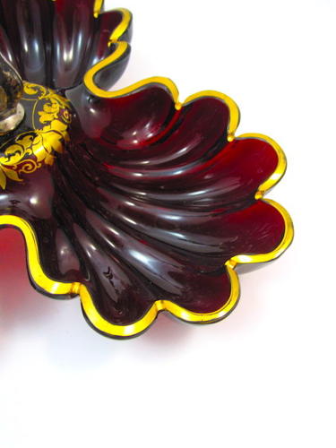 Antique Bohemian Ruby Red Centrepiece
