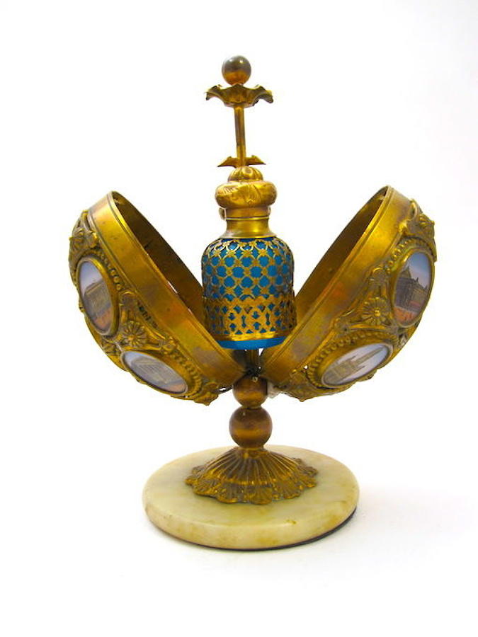Rare Antique French Palais Royal Mechanical Perfume Casket