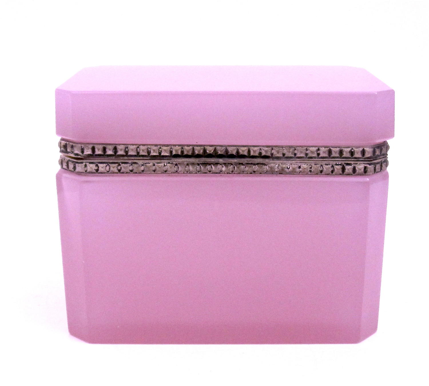 Antique Murano Pink 'Alexandrite' Glass Casket Box