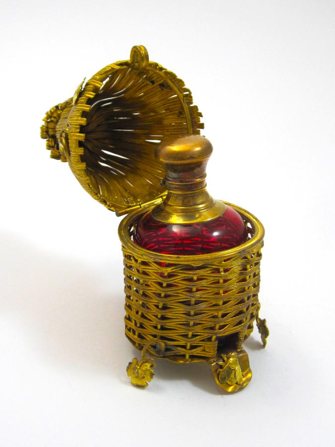 Rare Antique Palais Royal Bee Hive Perfume Bottle Set.