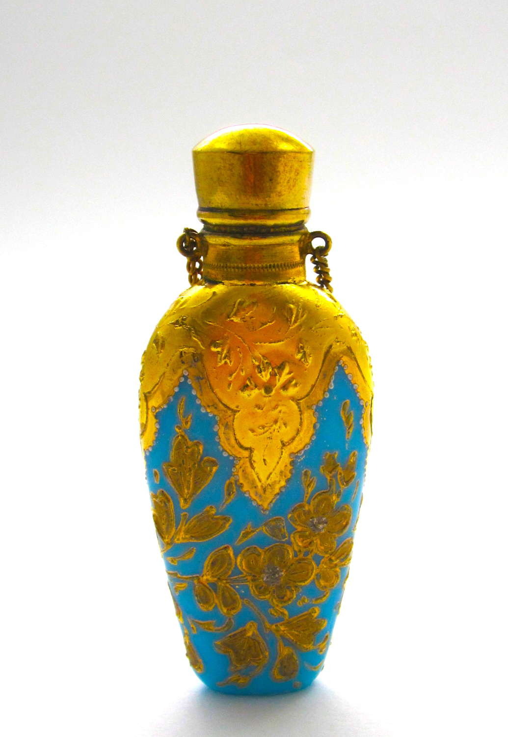 Antique MOSER Turquoise Perfume Bottle