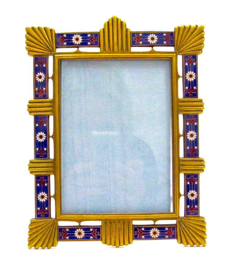 Antique French Art Deco Enamelled Frame