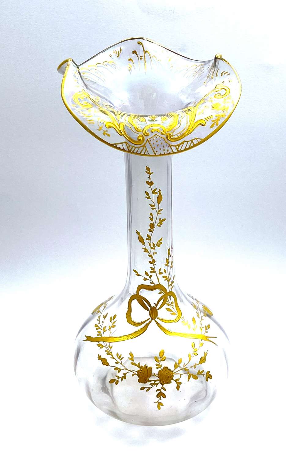 Fabulous Large Antique St Louis Iredescent Glass Vase