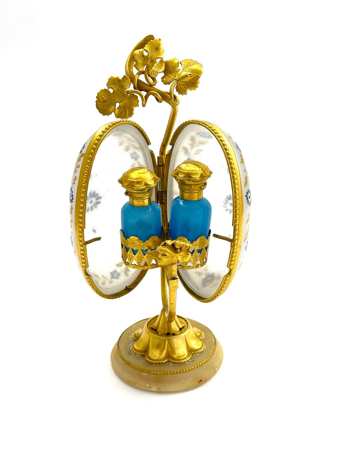 Antique Palais Royal Opaline Glass Perfume Casket