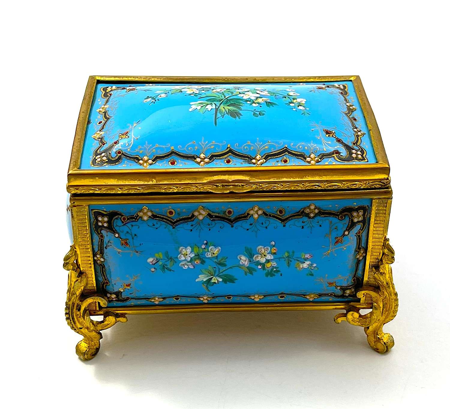 A  Palais Royal Antique French 'Bombe' Jewel Casket by Tahan