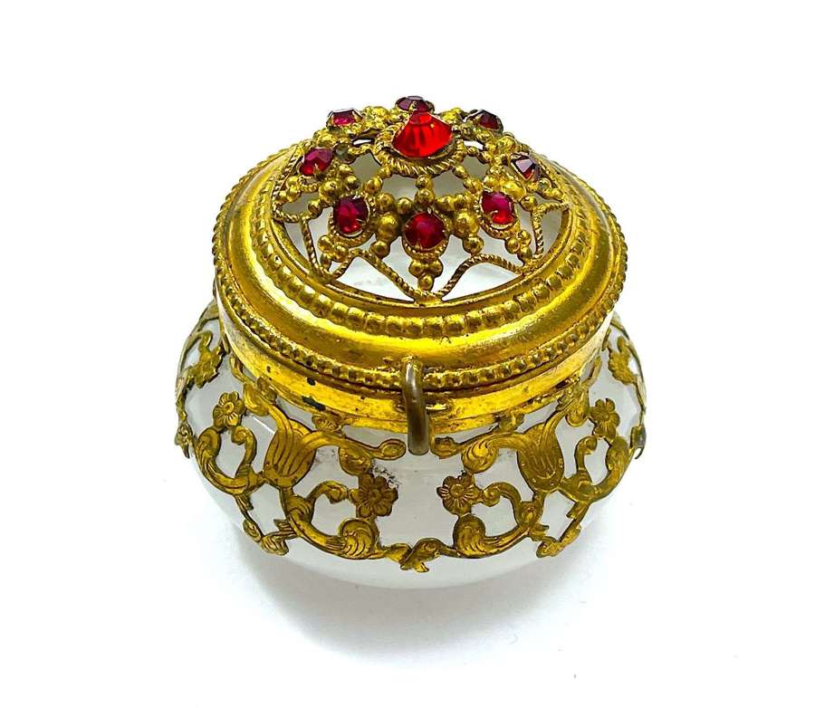 Antique Miniature Palais RoyalBox with Ruby 'Jewels'