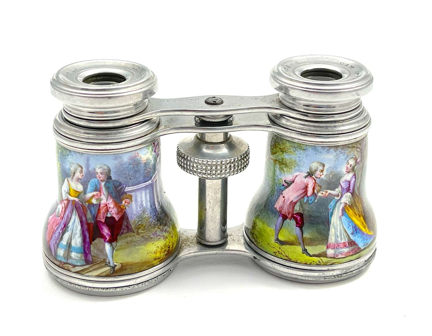 An Exceptional Pair of Antique Palais Royal  Enamelled Opera Glasses. 