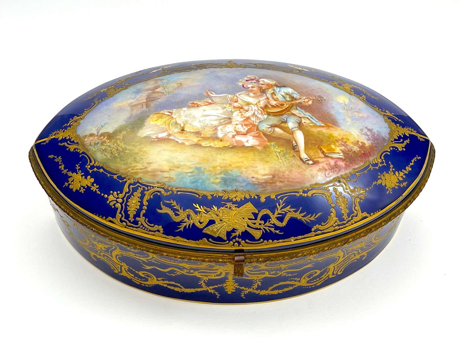 Very Large Antique Sevres Porcelain Box