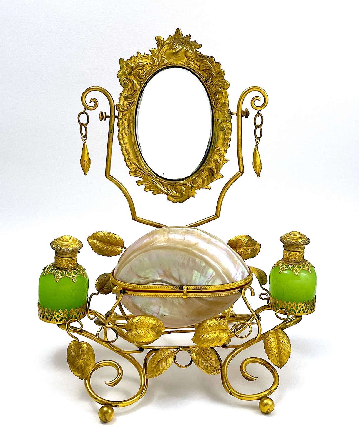 HUGE High Quality Palais Royal Opaline & Mother of Pearl Perfume Set