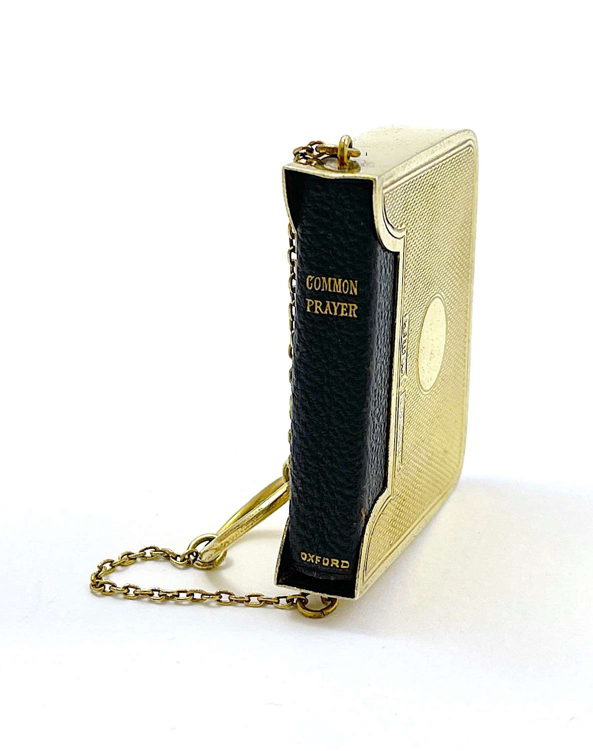 Miniature Antique Prayer Book in Gilded Silver Purse by Alex Jones