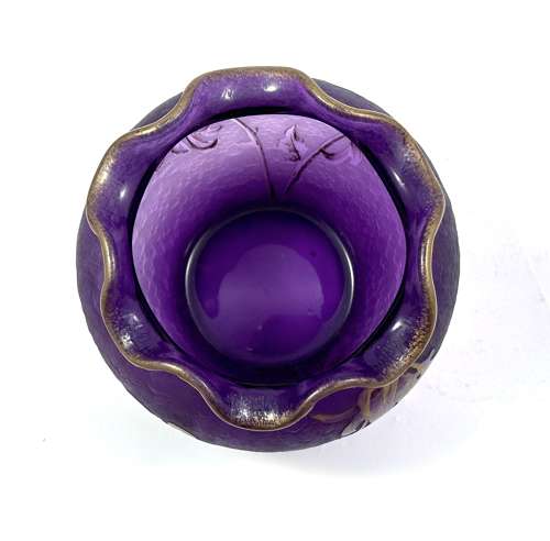 A Pretty Legras Mont Joye Bowl with Beautiful Enamelled Flowers