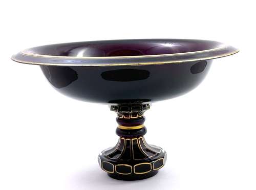 A Tall High Quality Antique Bohemian Ruby Red Glass Centrepiece