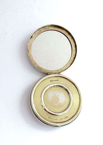 Rare Antique F&B Silver & Pink Guilloche Enamel Double Compact