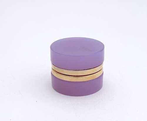 Antique Miniature Alexandrite Opaline Glass Cylindrical Casket