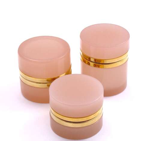 Antique Miniature Pale Pink Opaline Glass Cylindrical Casket