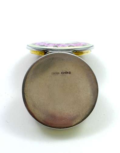 Antique Austrian Enamel Box by Freeman and Decorated with Roses