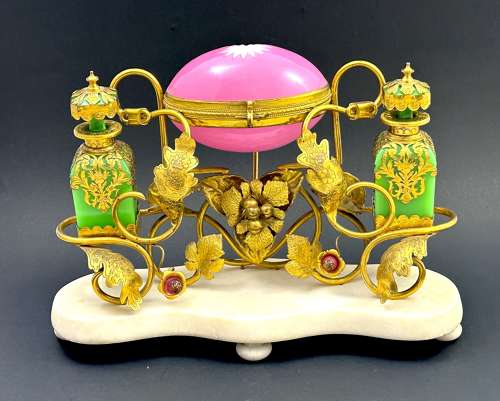 Large High Quality Palais Royal French Opaline Perfume Set