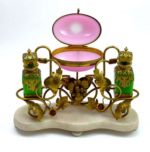 Large High Quality Palais Royal French Opaline Perfume Set