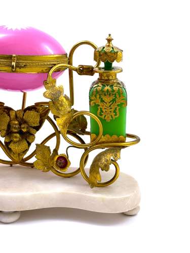 Large High Quality Palais Royal French Opaline Perfume Set