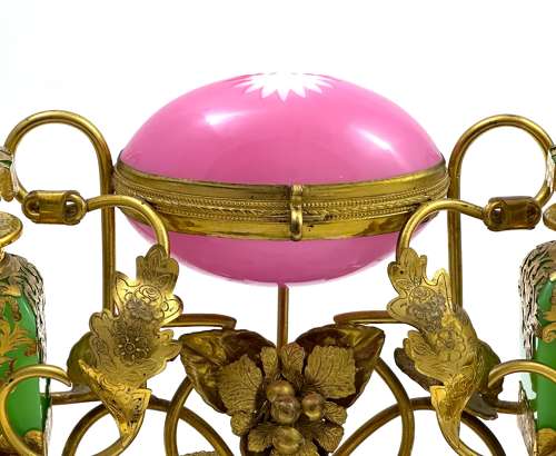 Large High Quality Palais Royal French Opaline Perfume Set