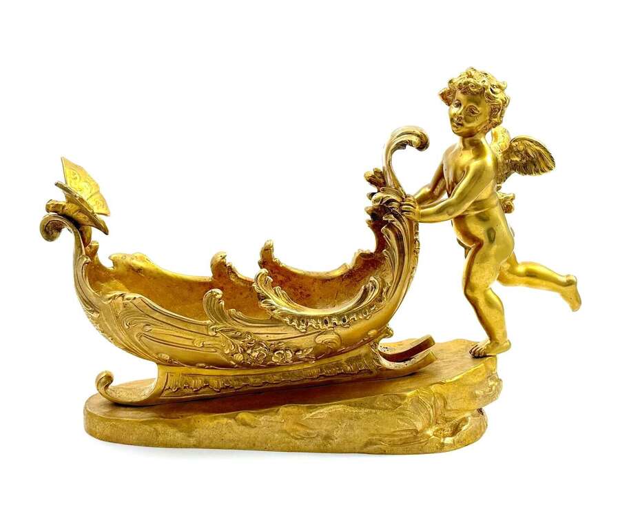 Fine Large Antique&nbsp;Signed Dore Bronze Whimsical Centrepiece