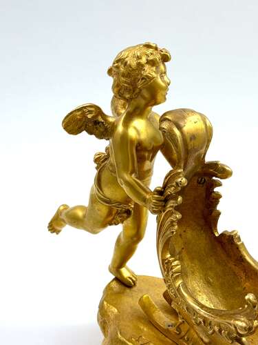 Fine Large Antique Signed Dore Bronze Whimsical Centrepiece