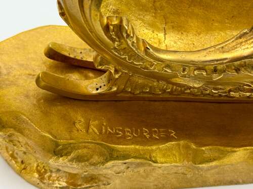 Fine Large Antique Signed Dore Bronze Whimsical Centrepiece