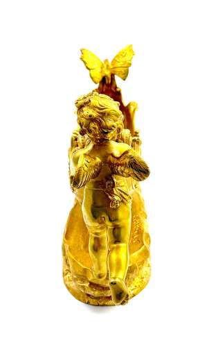 Fine Large Antique Signed Dore Bronze Whimsical Centrepiece