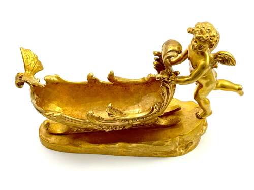 Fine Large Antique Signed Dore Bronze Whimsical Centrepiece