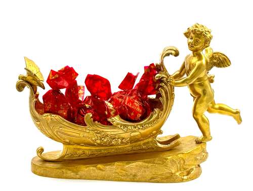 Fine Large Antique Signed Dore Bronze Whimsical Centrepiece
