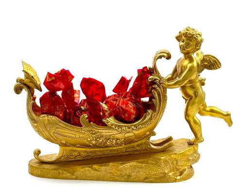 Fine Large Antique Signed Dore Bronze Whimsical Centrepiece