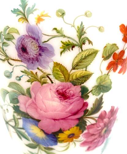 A Stunning Pair of Baccarat Opaline Glass Vases by Jean Francois Robert
