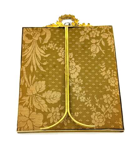 A Fine French Antique Signed Hand-Painted Porcelain Plaque in a Dore Bronze Frame