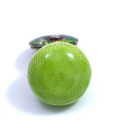 A High Quality French Silver And Guilloché Enamel Pill Box with a Fine Portrait of a Lady
