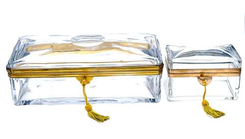 An Important BACCARAT Signed L'Escalier de Cristal Large Cut Crystal Casket