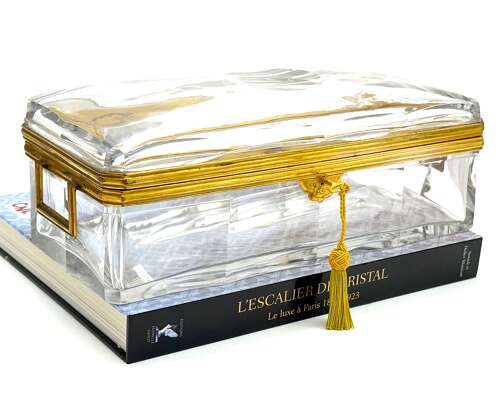 An Important BACCARAT Signed L'Escalier de Cristal Large Cut Crystal Casket